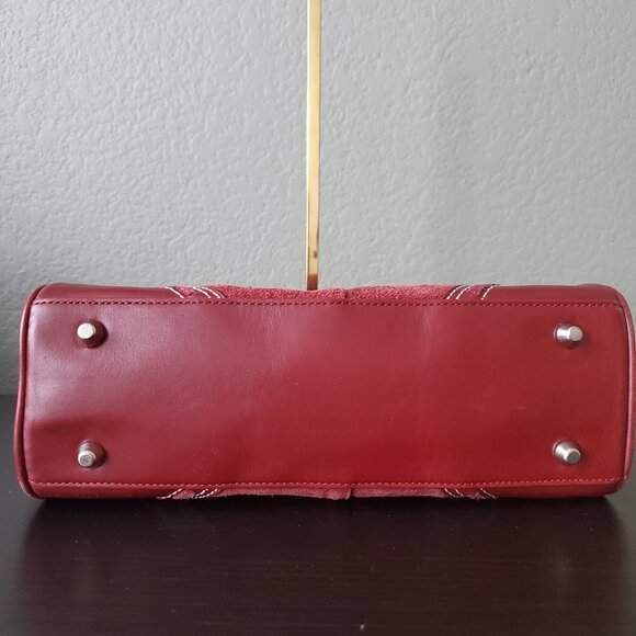 Coach Hampton Satchel F11208 Burgundy - Picture 3 of 7